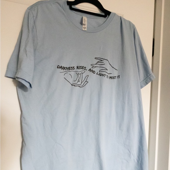 Tops - Star Wars Reylo Rey and Kylo Ren Darkness Rises and Light to Meet It Blue Shirt